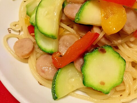 夏野菜のペペロンチーノ